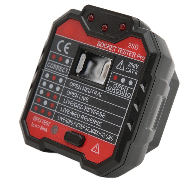 20D Leakage Socket Tester Socket Detector Electric Circuit Live Wire