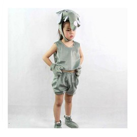 MATISSA Kids Sleeveless Animal Costumes Children's Summer Fancy Dress Party Pajama Cosplay (M (For kids 90-105 cm tall), Elephant)