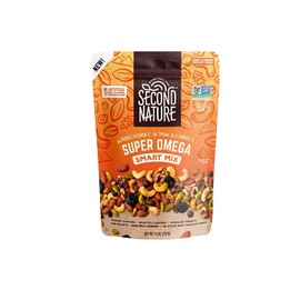 Second Nature Super Omega Smart Snack Mix, 10 oz. Resealable Pouch (Pack of 6) – Certified Gluten-Free Snacks
