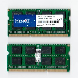 Memoz 4GB DDR3 1066 1067 Mhz Laptop RAM PC3 8500S 1.5V Notebook Sodimm 5 Years Warranty Memory