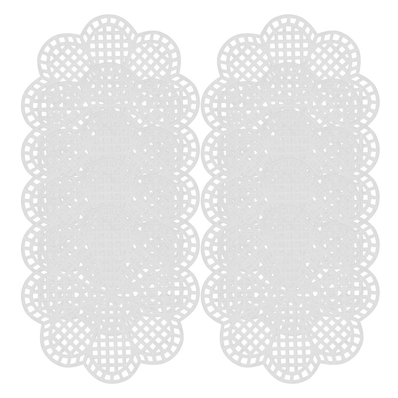 Operitacx Mesh Plastic Canvas Kit, 10 PCS Flower Shape Cross