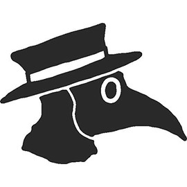Plague Doctor Vinyl Decal - 11 Inches - for Walls, Windows, Doors, Vehicles - Outdoor-Grade 2.5mil Thick Vinyl - Matte Black