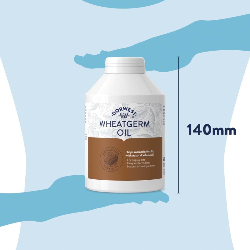 Dorwest Herbs Wheatgerm Oil Capsules for Dogs and Cats 500