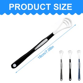 EOYVAIL Zungenreiniger,Zungenreinigungsbürste aus Silikon, Zungenschaber, Zungenreiniger, Zungenschaber, Atem sauber halten (3 Stück)