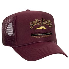 SALTY JOES Fish Count Foam Snapback Trucker Hat Collection | Trucker Hats for Men, Trucker Hats Women, Womens Trucker Hat | Ideal Surf Hat and Beach Trucker Hat-Maroon