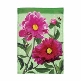 Evergreen Flag Garden Flag 12x18 Double Sided | Welcome Garden Flags For Outside | All Seasons Spring Summer | Small House Flags for Garden, Yard, Front Door (Peony)