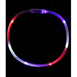 Fun Central O566 LED Light Chaser Necklace - Red-White-Blue