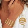 KBRPEY 7 Piece Bracelet Set for Women Girls Gold Beads