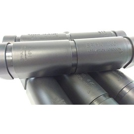 EPHA HP8-B 3.5" W X 8" L, BLACK HYDROCARBON ABRASIVE RESISTANT HOSE PROTECTOR W/ TIES, pkg/5