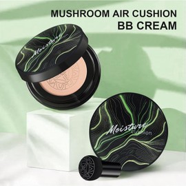 Mushroom Head Air Cushion CC Cream + Moisturizing Concealer & BB Cream Base with Mushroom Sponge - Easy Application, Long Lasting Moisture (Natural)