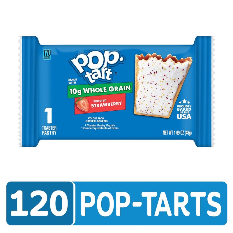 Pop-Tarts Toaster Pastries, Made with Whole Grain, School Lunch, Frosted