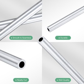 M METERXITY 1-Pack 300mm 6063 Aluminum Round Tube, 5mm ID 8mm OD Seamless Aluminum Tubing for Construction/Machining/DIY Crafting, Metal Straight Pipe [0.2x0.31x11.8IN]