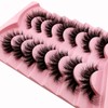 7 Pairs of 3D False Eyelashes, Cat Eye, Fluffy Volume,