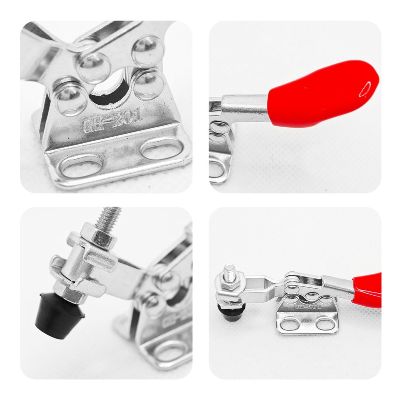 Runseaway 5Pcs Toggle Clamp 201A, 60 lbs Holding Capacity, Anti-Slip