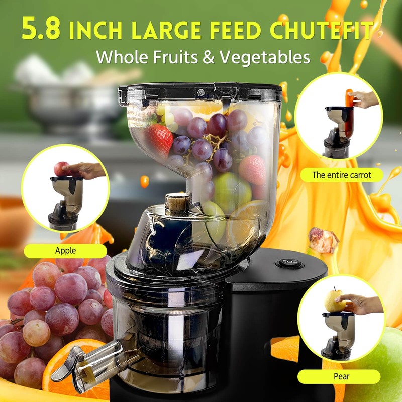 Cold Press Juicer Machines Slow Masticating High Yield Pulp separation