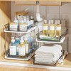 Delamu 4 Sets of 2-Tier Multi-Purpose Bathroom Cabinet Under Sink