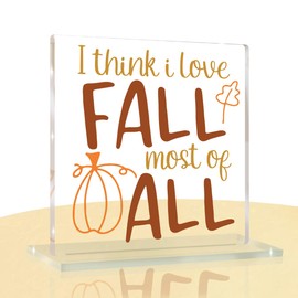 Fall Arylic Decor Autumn Tiered Tray Harvest Desk Pumpkins Decor Rustic Sign Gift Thanksgiving Table Centerpiece Farmhouse Indoor Decorations for Table Kitchen Kitchen Autumn Bathroom Home