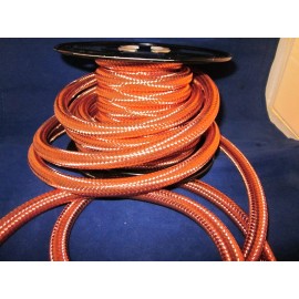 diycycleparts 1/4" COPPER BRAIDED FUEL HOSE BY THE FOOT Gas tank line chopper bobber harley