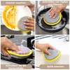 Acpetdr Dishwashing Sponge, Double-Sided Cleaning Sponge, Kitchen Sponge, Washable and
