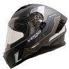 Vega Holeshot Full face Helmet (Large, Air Droid Black)