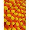Decoration Craft Dark Orange and Yellow Artificial Marigold Garlands 5ft
