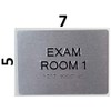 BUILDINGSIGNS.COM EXAM Room 1 Sign with Tactile Text and Braille