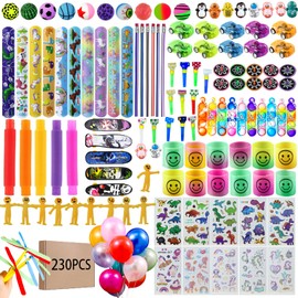 WAORZMK Party Bag Fillers for Kids - 230PCS Birthday Party Favours Unisex - Assortment Bulk Small Toys Classroom Prize Rewards Goodie Loot Bag Pinata Fillers for Boys Girls