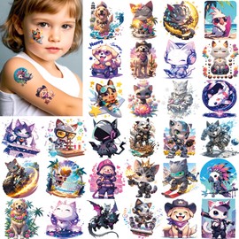 Temporary Tattoo Kids,30 Sheets Mixed Styles Tattoos for Kids Cute Temporary Tattoos Stickers for Girls and Boys, Animals Fake Tattoos
