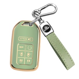 QBUC for Honda Odyssey 7 Button Key Fob Cover Case with Keychain for 2018-2024 Elite Touring EXL Sport EX Case Shell