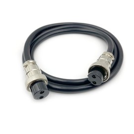BOUUNCIY 3.28 ft GX20 2 Pin Double Female Head Aviation Cordset, GX20 2Pins Female to Female Connector Electrical Cable Panel Mount Circular Metal Aviation Adapter Cordset for Ships 15AWG (1meter)