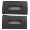 Outanaya 2pcs Car Tissue Holder PU Leather Visor Napkin Box