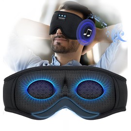 Sleep Headphones, TOPOINT 3D Eye Mask with Bluetooth 5.4 Headphones, Blackout Sleeping Eye Mask Wireless Earbuds Earphones with Microphone HD Speakers for Side Sleepers Men Women Travel Gifts