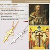 FaithHeart Russian Orthodox Cross Necklace Men Women Crucifix Necklace with