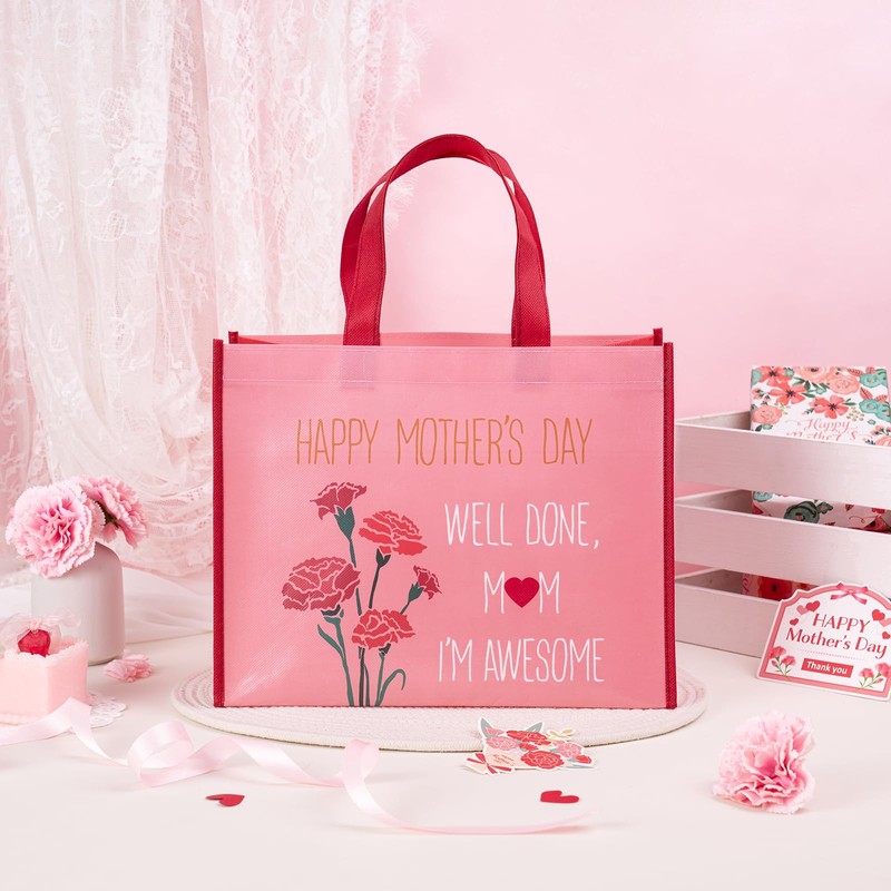 WRAPAHOLIC Large Reusable Gift Bag with Handles - 10 x