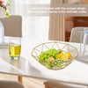 KJKVIVH Metal Wire Fruit Basket Fruit Bowl, Round Bread Storage
