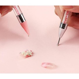 Rhinestone Picker Dotting Pen, Nail Dotting Tool Double Head Wax Pen, Rhinestone Pickup Tool for DIY Nail Art