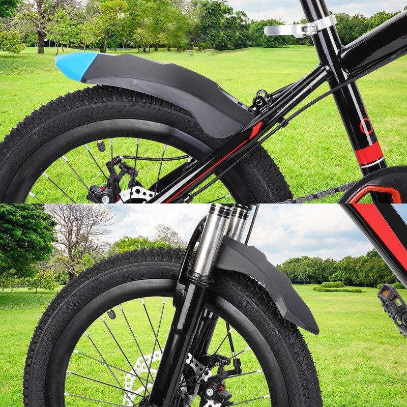 Oumers Kids Bicycle Fenders - Children's Portable, Adjustable Easy Install