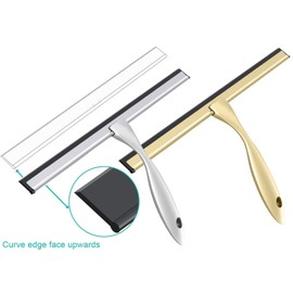 Standard Shower Glass Doors Squeegee Replacement Silicone Rubber Blade 10 inch 2PCS