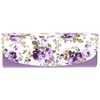 Nagoya Glasses Pastel Purple Compact Rose Pattern Stylish Semi-Hard Case