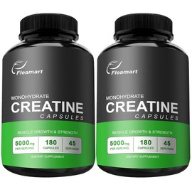 Fleamart Creatine Monohydrate Capsules 5000mg 180 tablets (2), Fleamart Creatine Monohydrate Capsules 5000 / Fleamart 크레아틴 모노하이드레이트 캡슐 5000mg 180정 2개, Fleamart 크레아틴 모노하이드레이트 캡슐 5000