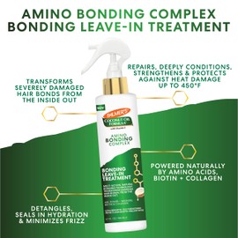 Palmer's Amino Bonding Complex Hair Treatment, Leave-In Conditioner Spray with Coconut Oil & Vitamin E, Heat Protectant, Anti Frizz, Strengthens & Protects Hair Growth, All Hair Types, 6.7 fl. oz