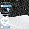 VANZAVANZU Luxury 3 in 1 Shower Curtain Set 3D Textured