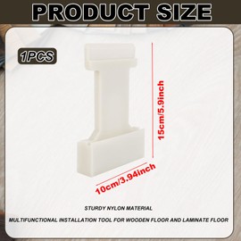 BOXOB 4-in-1 Laminatboden-Werkzeuge, Nylon-Schlagklotz für Holz und Vinylplanken-Installation Universeller Bodenfugenschließer für L/V/U/Haken/Schrägschlitze