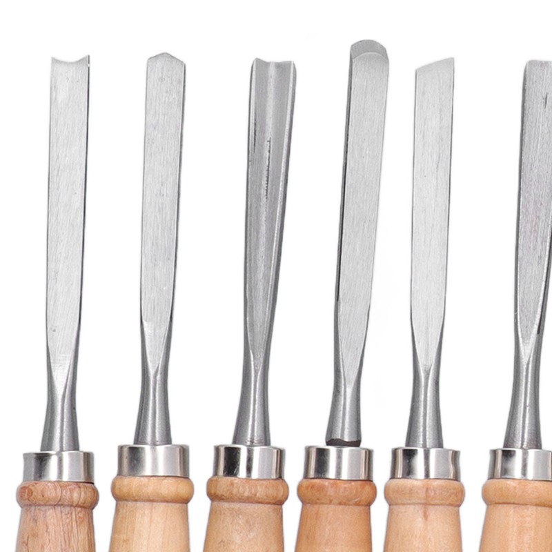 12Pcs Wood Turning Chisels Wood Grooves Parting Tools Set Woodworking
