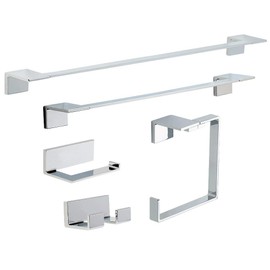 Delta Vero (1-Pack) Toilet Paper Holder Polished Chrome Tissue Roll Holder for Bathroom Organization and Storage Single Post Toilet Tissue Holder Wall Bathroom Accessories 77750