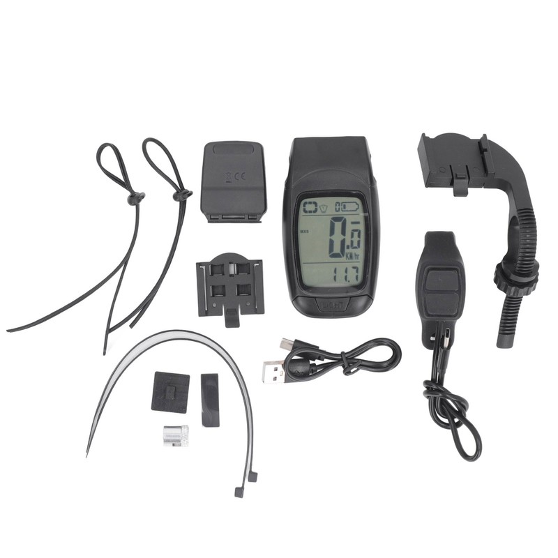 Bike Computer IP64 Waterproof Large LCD Backlit Display Cycling Speedometer