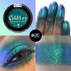 Green Multichrome Eyeshadow, High Pigment Blue Green Holographic Duochrome Eyeshadow,