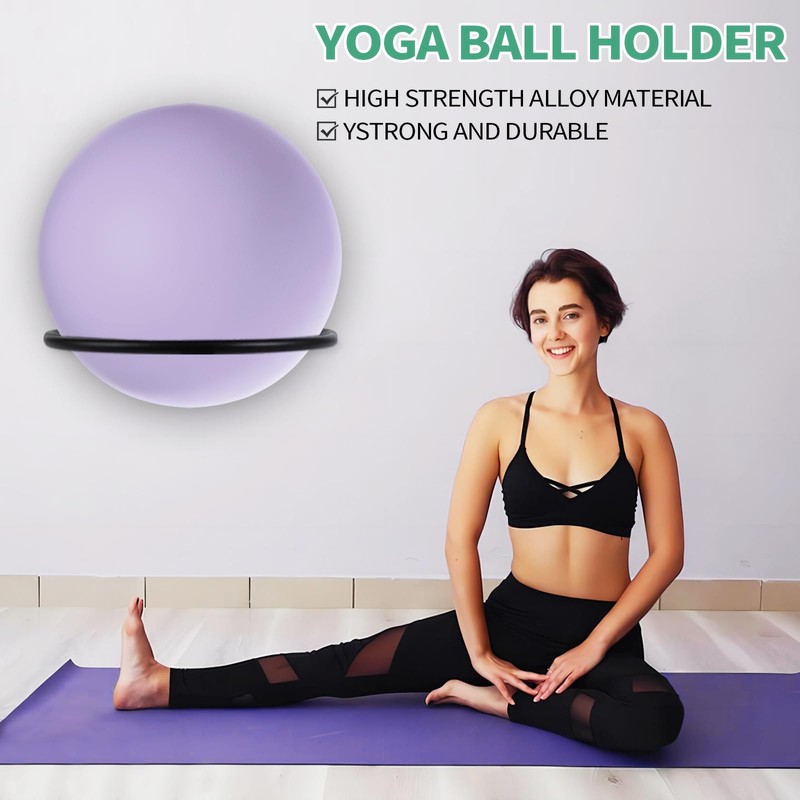 Large Stability Ball Storage Rack Exercise Dall Wall Holder Yoga