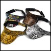 White Fang CZ307 Women's Sun Visor, Python Pattern, Golf, Running,