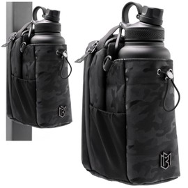 Magnetic Bottle Bag Sling Bag for Men and Women | Gym Bag for Gym, Travel, Work, and Sports | Keep Your Items off the Dirty Gym Floor With Magnetic Attachment (Black Camo)